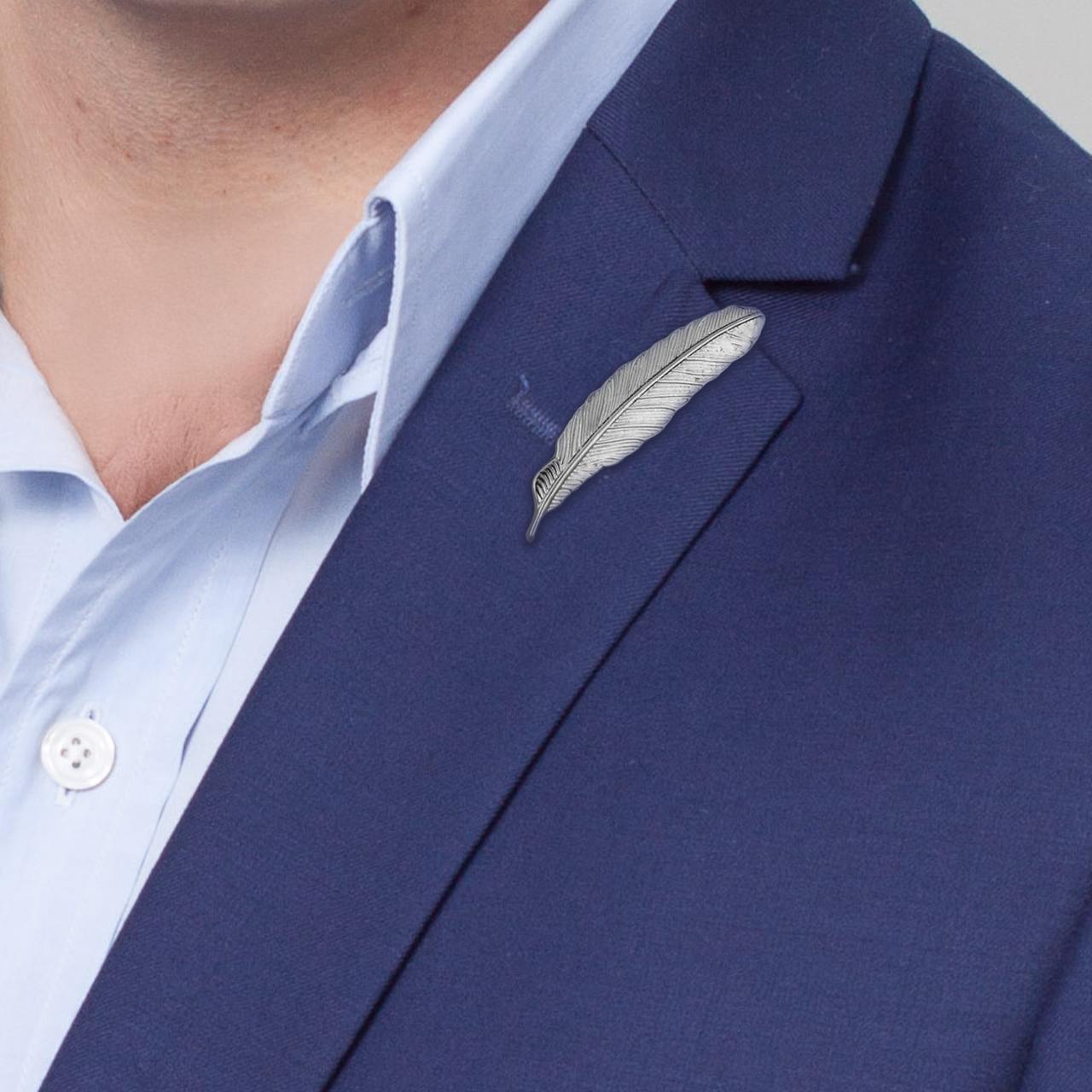 L’emblématique Plume Esprit Vagabond - Broche de costume. (homme/femme)